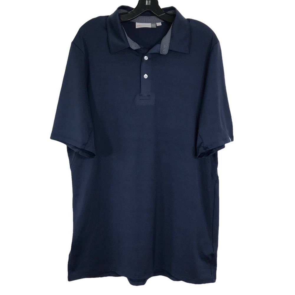 KJUS Navy Blue Soren Solid Polo UPF 50+ Size 54/XL XLARGE